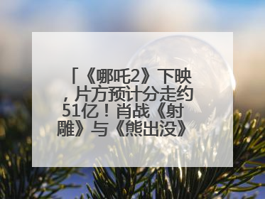 《哪吒2》下映，片方预计分走约51亿！肖战《射雕》与《熊出没》今晚都将下映