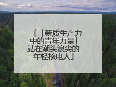 「新质生产力中的青年力量」站在潮头浪尖的年轻核电人