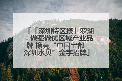 「深圳特区报」罗湖：做强做优区域产业品牌 擦亮“中国宝都 深圳水贝”金字招牌