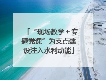 “现场教学＋专题党课”为支点建设注入水利动能