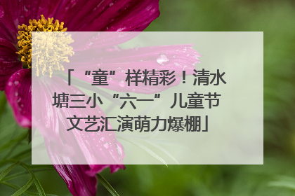 “童”样精彩！清水塘三小“六一”儿童节文艺汇演萌力爆棚