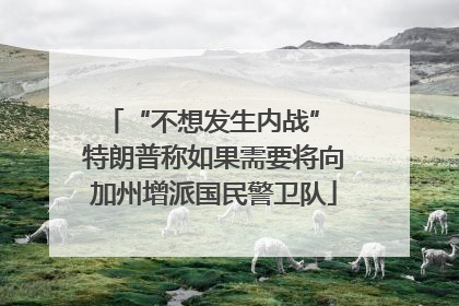 “不想发生内战” 特朗普称如果需要将向加州增派国民警卫队