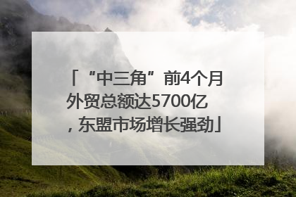 “中三角”前4个月外贸总额达5700亿，东盟市场增长强劲