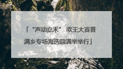 “声动嘉禾” 歌王大赛普满乡专场海选圆满举举行