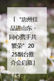 “忠州佳品进山东・同心携手共繁荣”2025烟台推介会启幕