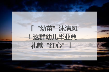 “幼苗”沐清风！这群幼儿毕业典礼献“红心”