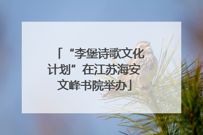“李堡诗歌文化计划”在江苏海安文峰书院举办