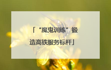“魔鬼训练”锻造高铁服务标杆