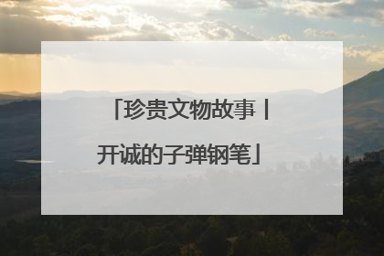 珍贵文物故事丨开诚的子弹钢笔