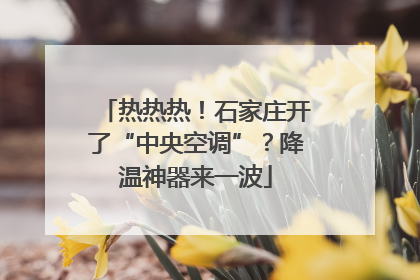 热热热！石家庄开了“中央空调”？降温神器来一波