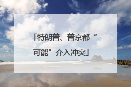 特朗普、普京都“可能”介入冲突