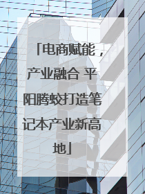 电商赋能，产业融合 平阳腾蛟打造笔记本产业新高地
