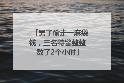 男子偷走一麻袋钱，三名特警整整数了2个小时