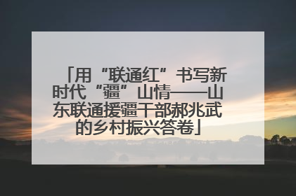 用“联通红”书写新时代“疆”山情——山东联通援疆干部郝兆武的乡村振兴答卷