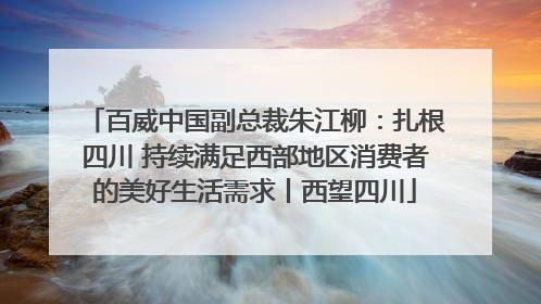 百威中国副总裁朱江柳：扎根四川 持续满足西部地区消费者的美好生活需求丨西望四川