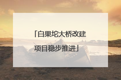 白果坨大桥改建项目稳步推进