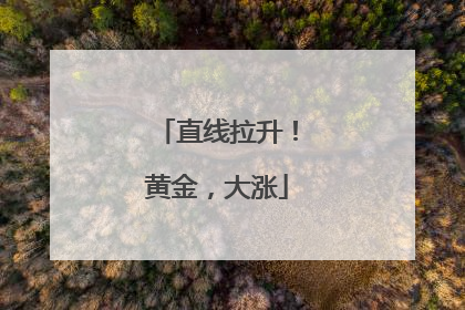 直线拉升！黄金，大涨