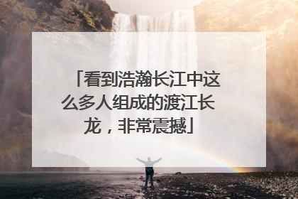 看到浩瀚长江中这么多人组成的渡江长龙，非常震撼