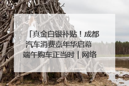 真金白银补贴！成都汽车消费嘉年华启幕 端午购车正当时｜网络中国节·端午