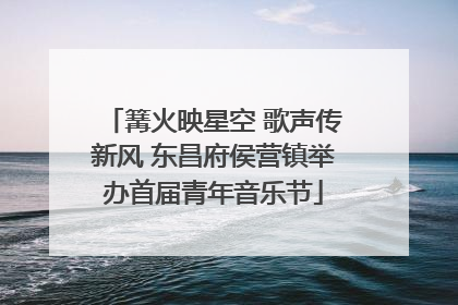 篝火映星空 歌声传新风 东昌府侯营镇举办首届青年音乐节
