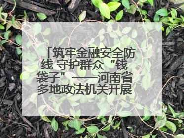 筑牢金融安全防线 守护群众“钱袋子”——河南省多地政法机关开展防范非法金融活动普法宣传活动