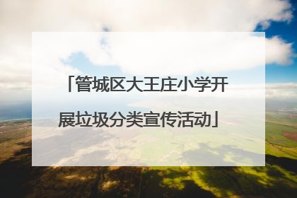 管城区大王庄小学开展垃圾分类宣传活动