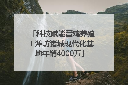 科技赋能蛋鸡养殖！潍坊诸城现代化基地年销4000万