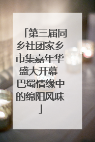 第三届同乡社团家乡市集嘉年华盛大开幕 巴蜀情缘中的绵阳风味