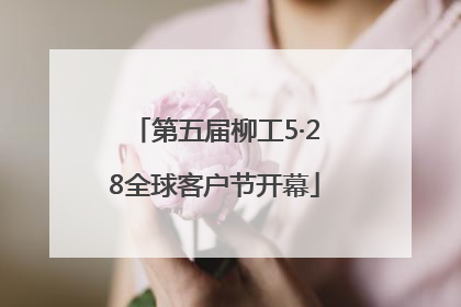第五届柳工5·28全球客户节开幕