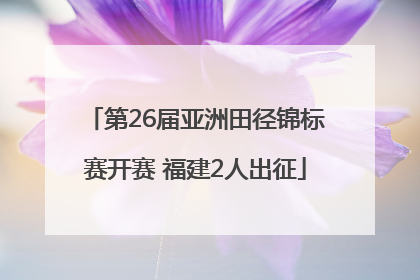 第26届亚洲田径锦标赛开赛 福建2人出征