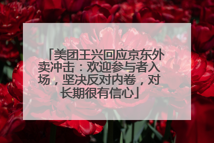 美团王兴回应京东外卖冲击：欢迎参与者入场，坚决反对内卷，对长期很有信心