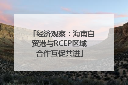 经济观察：海南自贸港与RCEP区域合作互促共进