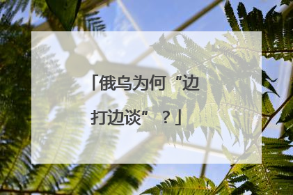俄乌为何“边打边谈”？