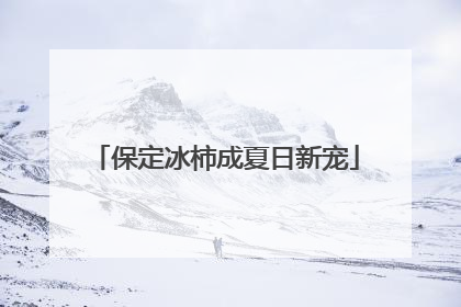 保定冰柿成夏日新宠