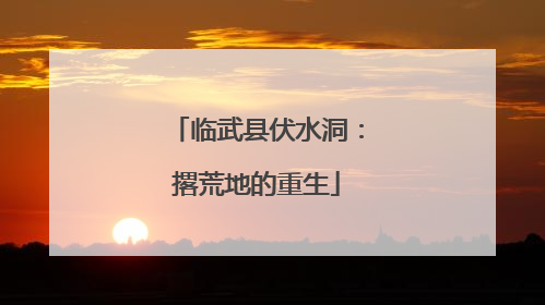 临武县伏水洞：撂荒地的重生