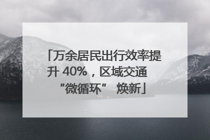 万余居民出行效率提升 40%，区域交通 “微循环” 焕新