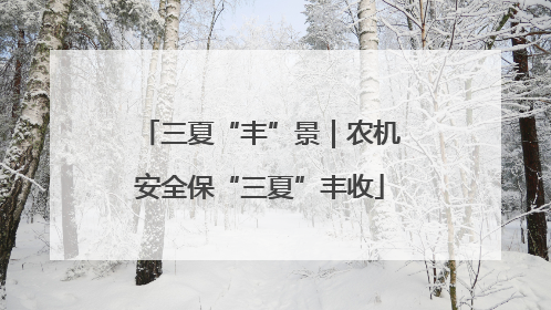 三夏“丰”景｜农机安全保“三夏”丰收