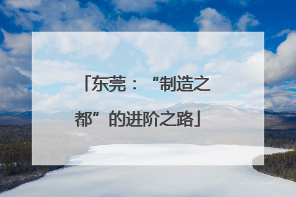 东莞：“制造之都”的进阶之路