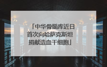 中华骨髓库近日首次向哈萨克斯坦捐献造血干细胞