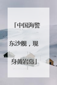 中国海警东沙舰，现身黄岩岛