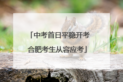 中考首日平稳开考 合肥考生从容应考