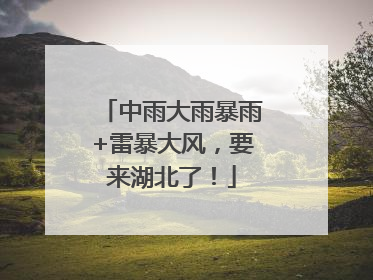 中雨大雨暴雨+雷暴大风，要来湖北了！