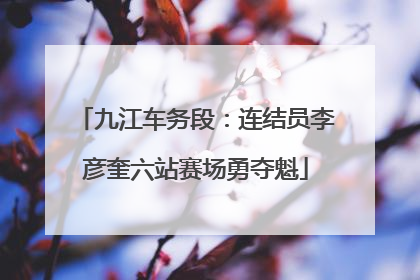 九江车务段：连结员李彦奎六站赛场勇夺魁