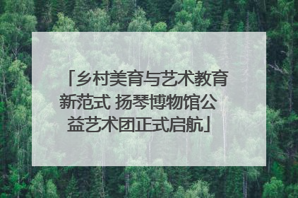 乡村美育与艺术教育新范式 扬琴博物馆公益艺术团正式启航