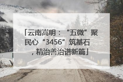 云南嵩明：“五微”聚民心“3456”筑基石，精治善治谱新篇