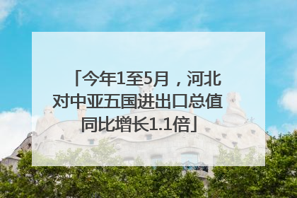 今年1至5月，河北对中亚五国进出口总值同比增长1.1倍