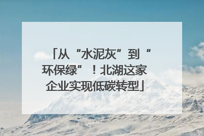 从“水泥灰”到“环保绿”！北湖这家企业实现低碳转型