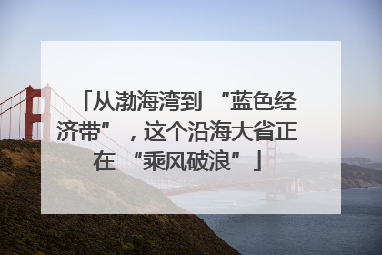 从渤海湾到 “蓝色经济带”，这个沿海大省正在 “乘风破浪”