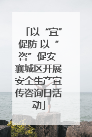 以“宣”促防 以“咨”促安 襄城区开展安全生产宣传咨询日活动