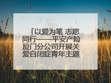 以爱为笔 志愿同行——平安产险厦门分公司开展关爱自闭症青年主题党日活动